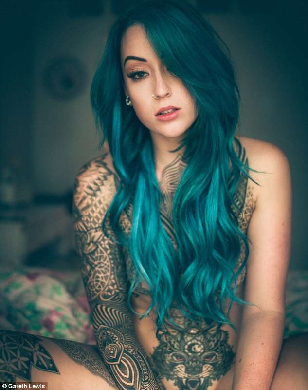 Blue haired asian