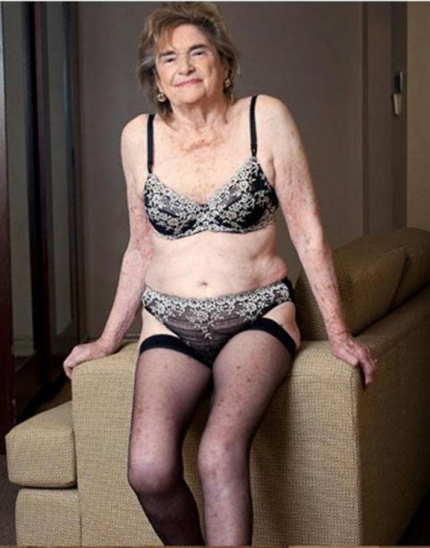British granny posing