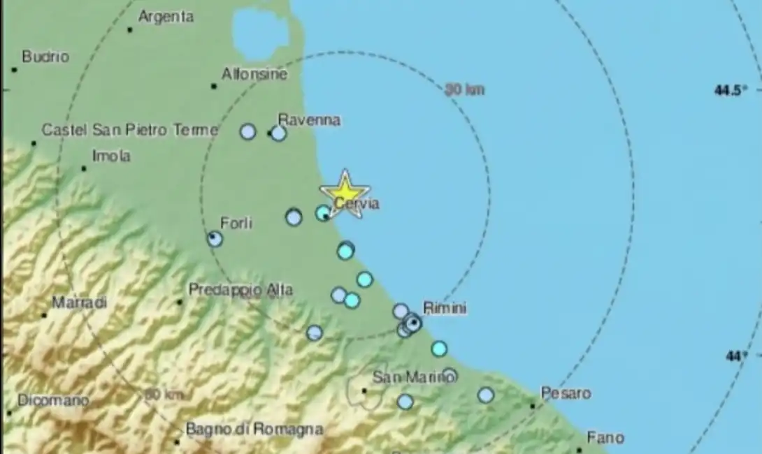 La terra trema in romagna una scossa di terremoto di magnitudo 4 1 È