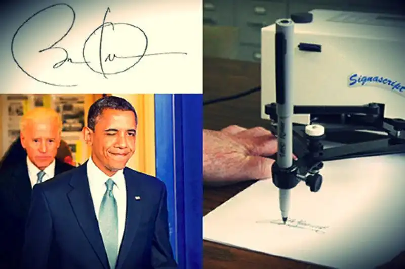 FIRMA OBAMA CON ROBOT PEN 