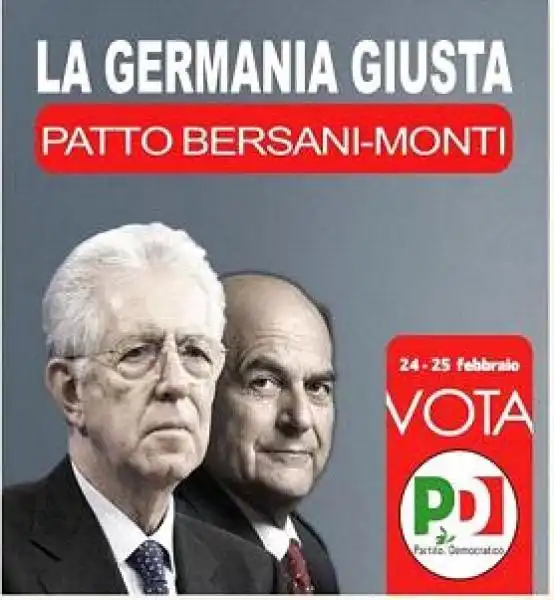 LA GERMANIA GIUSTA PATTO BERSANI MONTI