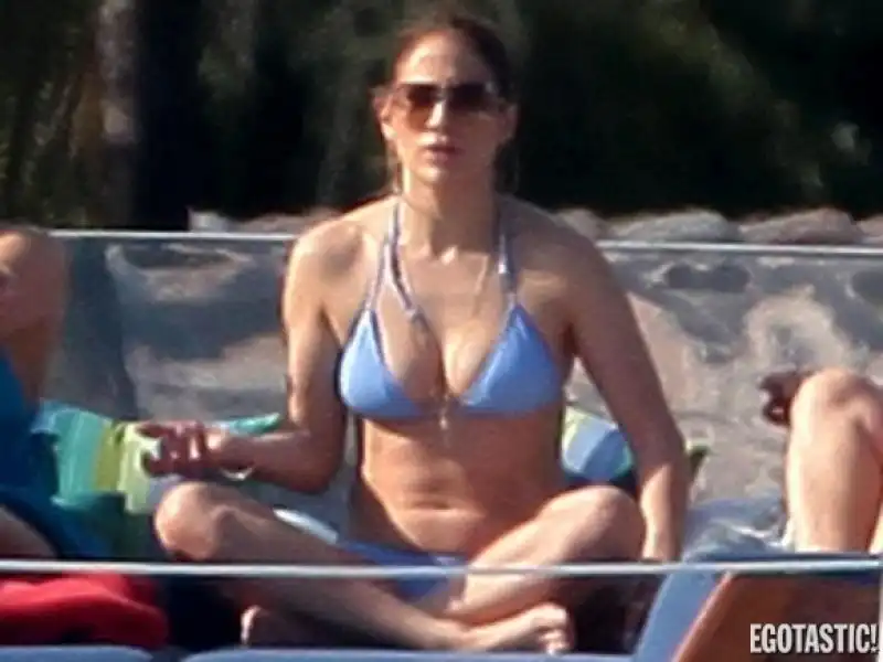 jennifer lopez bikini top on a yacht in miami x 