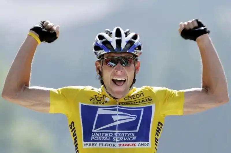 LANCE ARMSTRONG CON IL LOGO DELLE POSTE AMERICANE COME SPONSOR 