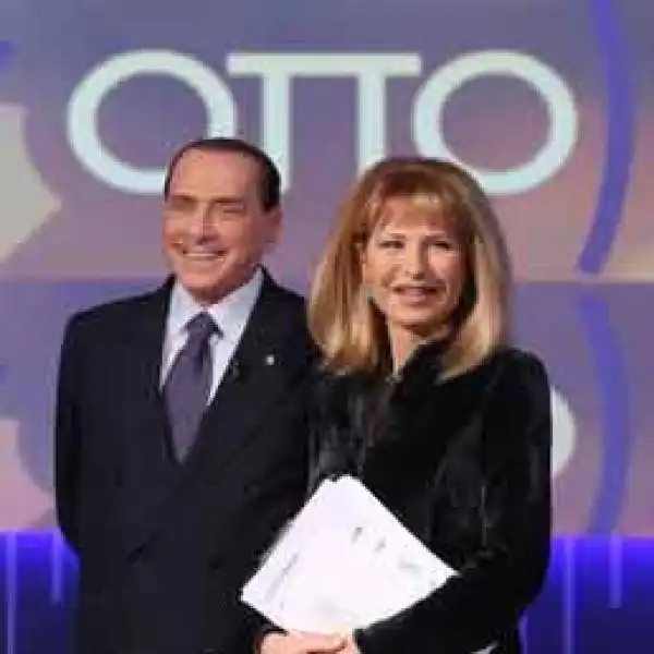 SILVIO BERLUSCONI E LILLI GRUBER A OTTO E MEZZO jpeg