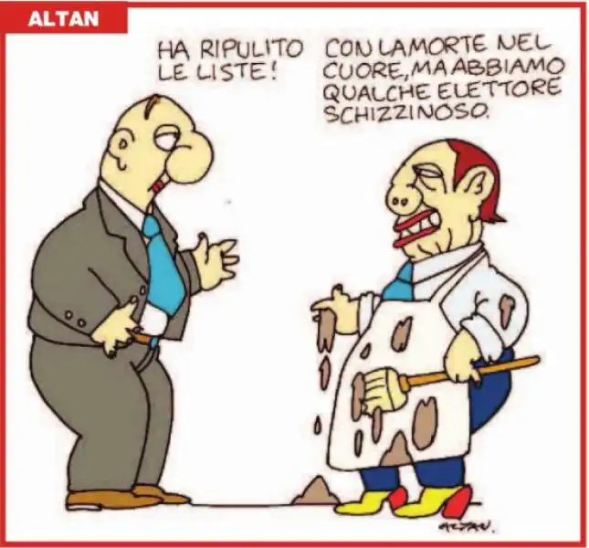 VIGNETTA ALTAN DA REPUBBLICA ABBIAMO RIPULITO LE LISTE 