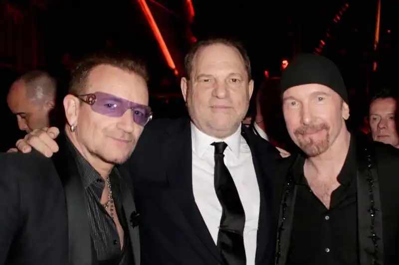 Bono Harvey Weinstein and The Edge attend The Weinstein Company Netflixs party 