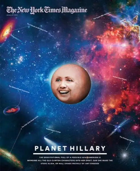 la cover del new york times magazine PLANET HILLARY