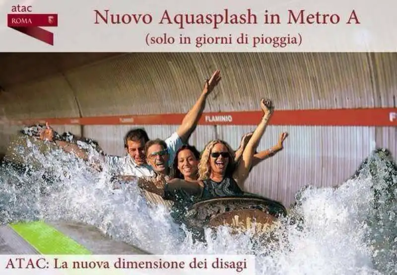 IN METRO A ROMA SI FA L ACQUASPLASH FOTO DA ROMAFASCHIFO 