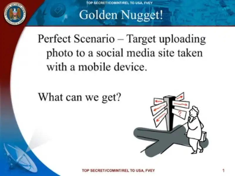 LA SLIDE DELLA NATIONAL SECURITY AGENCY ECCO COME RUBARE DATI PROVATI DAGLI SMARTPHONE 