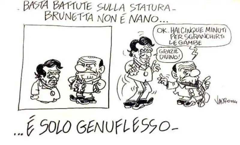 VIGNETTA DI VAURO SU BRUNETTA E BERLUSCONI