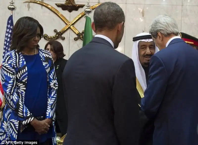 barack e michelle obama john kerry con salman re dell arabia saudita 