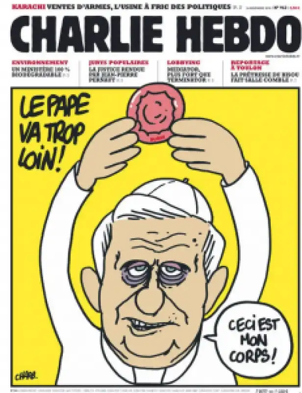 CHARLIE HEBDO PAPA RATZINGER