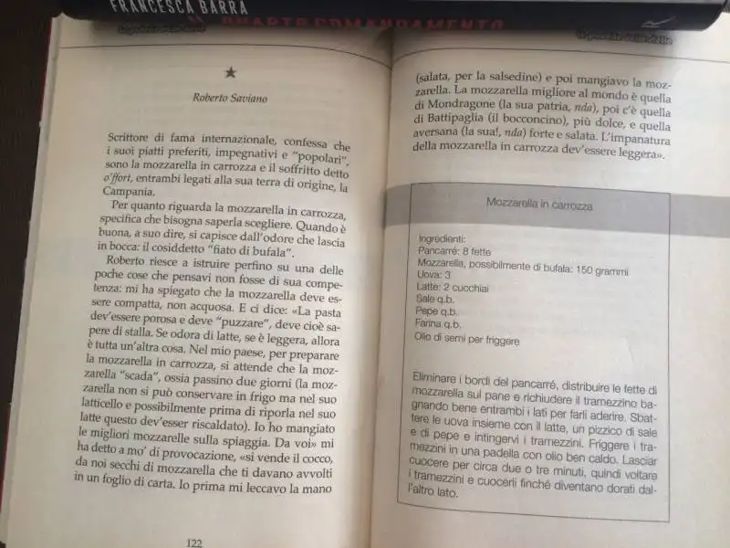 IL LIBRO DI RICETTE DI FRANCESCA BARRA - IL CAPITOLO PER ROBERTO SAVIANO 