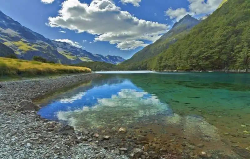 lago blue,  nuova zelanda