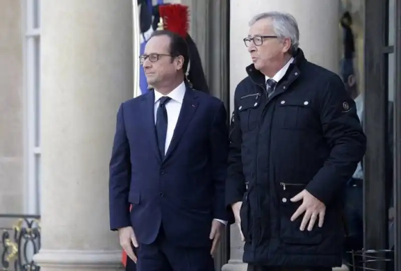 manifestazione a parigi   hollande e juncker