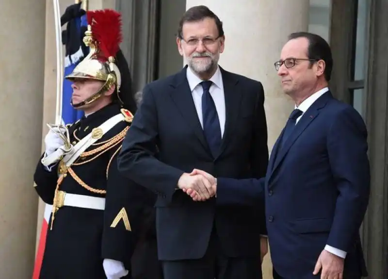 manifestazione a parigi   hollande e rajoy