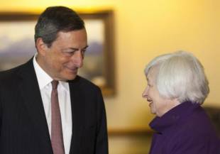 mario draghi e janet yellen