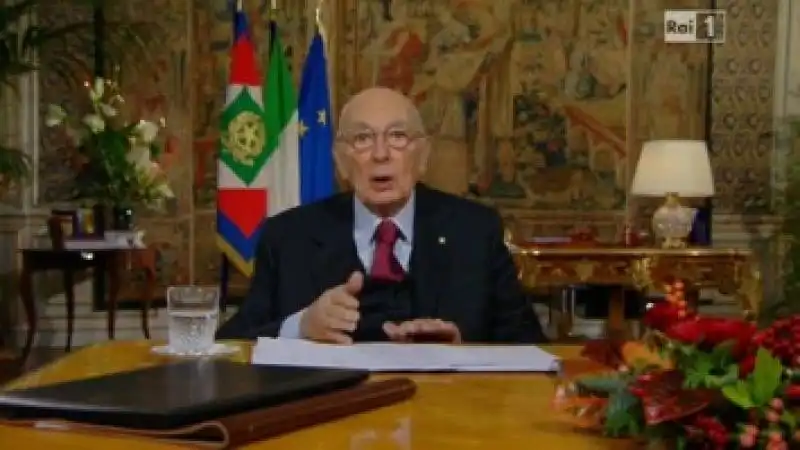 napolitano durante il discorso di fine anno  