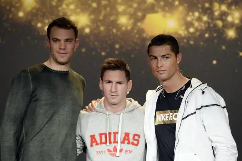 PALLONE DORO 2014 NEUER - MESSI - CRISTIANO RONALDO