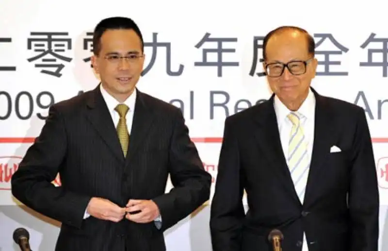 victor li con il padre li ka shing