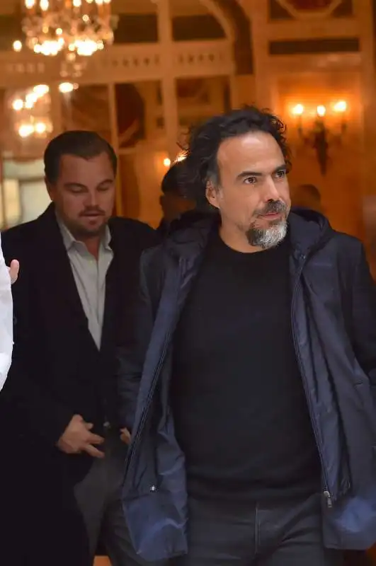 inarritu e di caprio al photo call