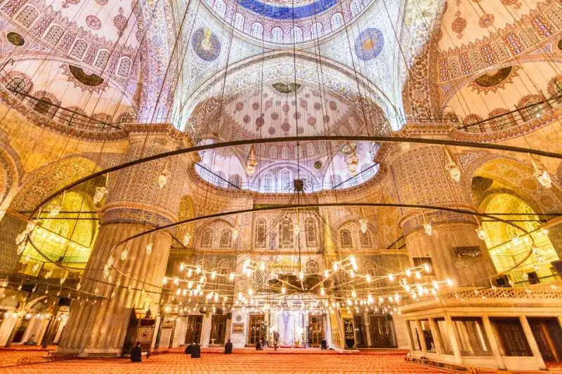 interni moschea blu di istanbul