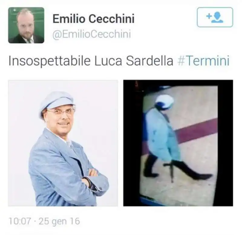 luca sardella e il finto terrorista