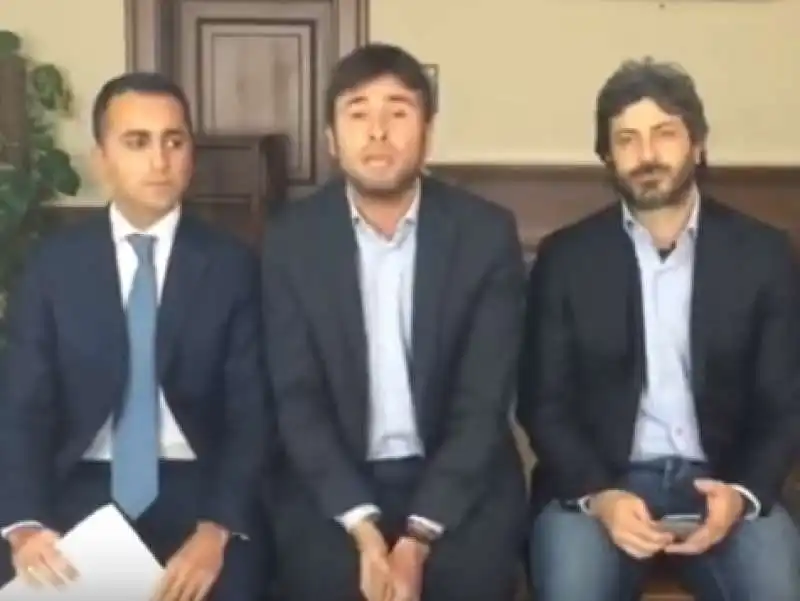 luigi di maio alessandro di battista roberto fico   