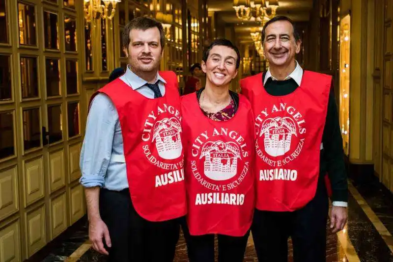 majorino   balzani   pisapia al pranzo per i senzatetto organizzato dai city angels a milano