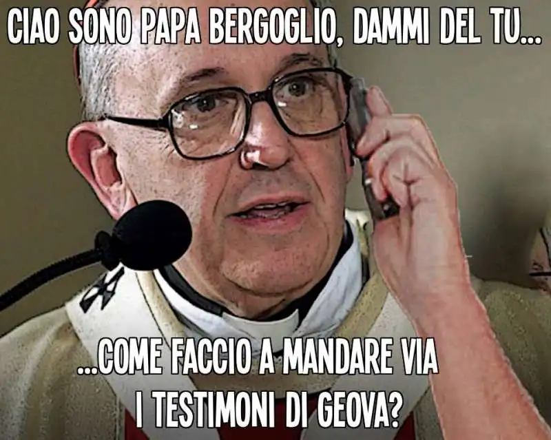 papa   bergoglio  al telefono 