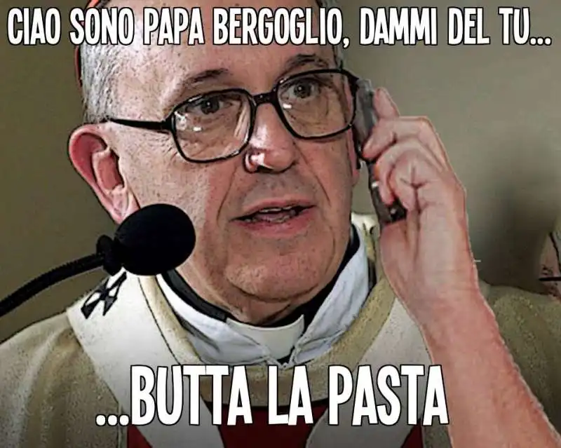 papa bergoglio  al telefono 