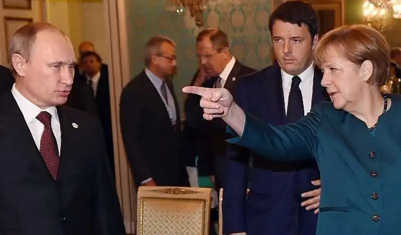 RENZI PUTIN MERKEL