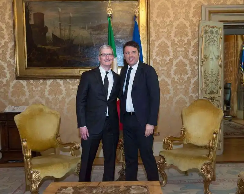 tim cook matteo renzi palazzo chigi