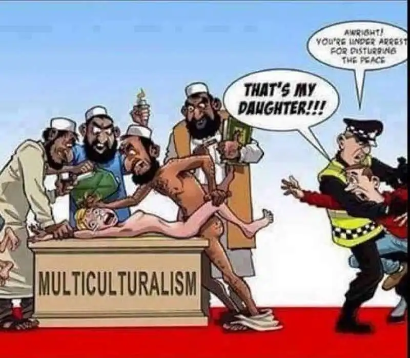 vignetta su multiculturalismo dopo Colonia