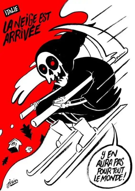 CHARLIE HEBDO SULLA VALANGA DI RIGOPIANO