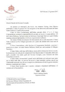 LA LETTERA DI PAROLIN AI CAVALIERI DELL ORDINE DI MALTA