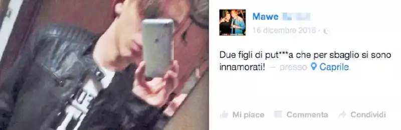 manuel dichiara su facebook il suo amore