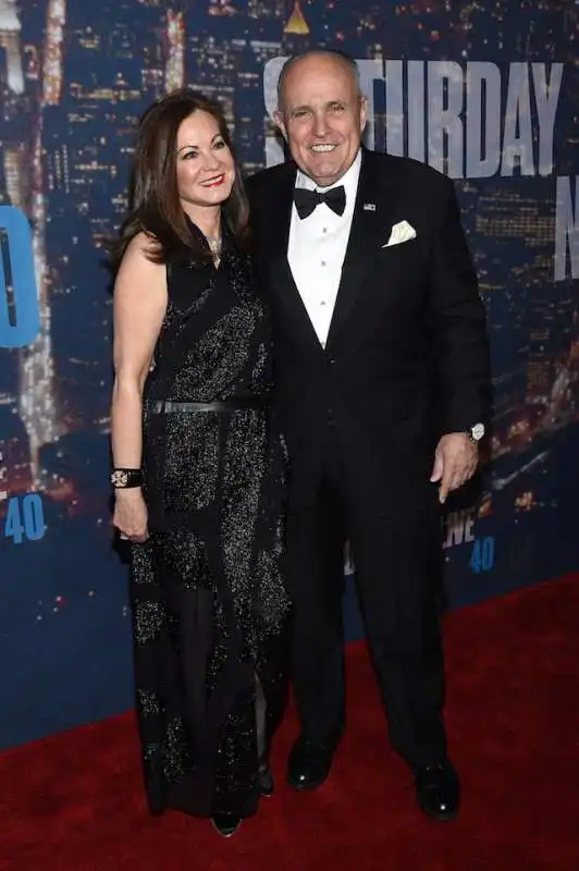 rudy e judith giuliani alla festa per i 40 anni del saturday night live