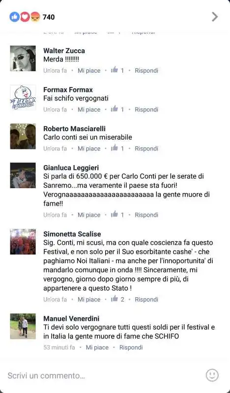 shitstorm contro carlo conti  6