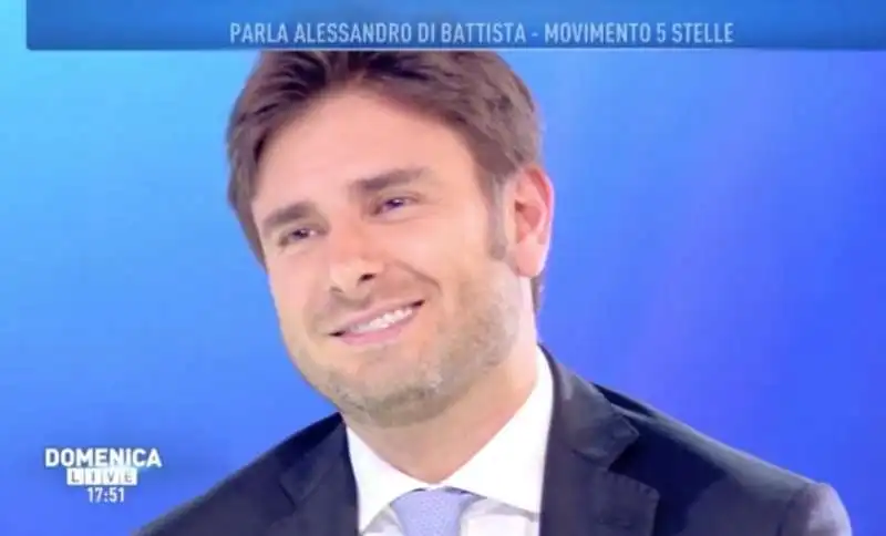 alessandro di battista a domenica live da barbara d urso 