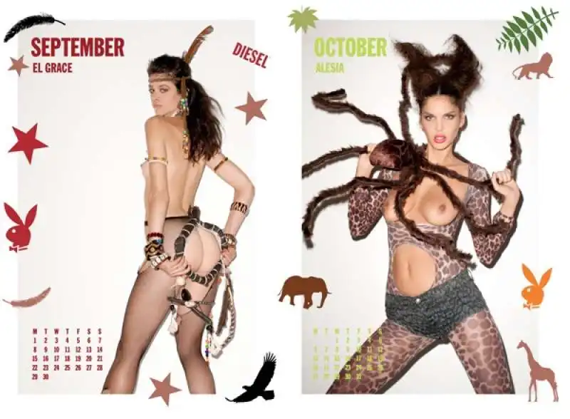 calendario diesel playboy by terry richardson 