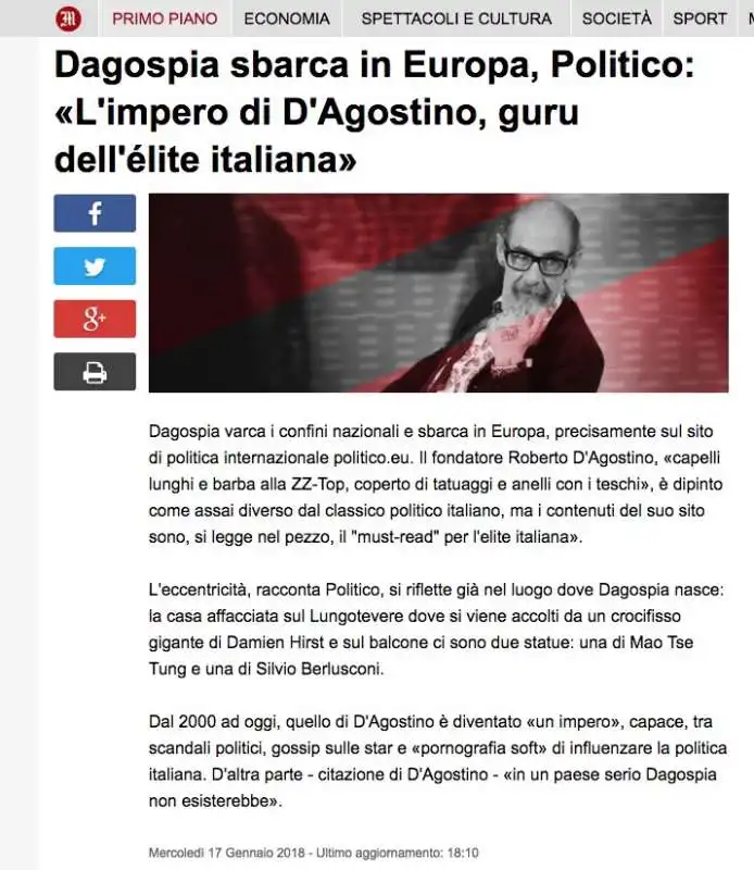 DAGOSPIA E POLITICO - DA IL MESSAGGERO