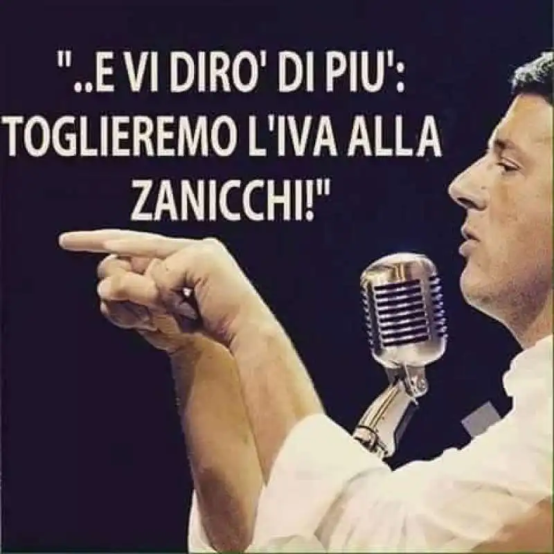 IL MEME SULLE PROMESSE ELETTORALI DI RENZI