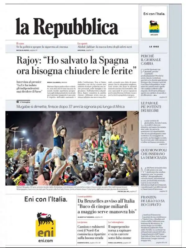 il primo numero del restyling di repubblica