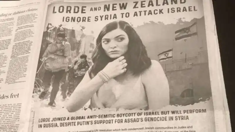 LORDE E IL BOICOTTAGGIO DI ISRAELE