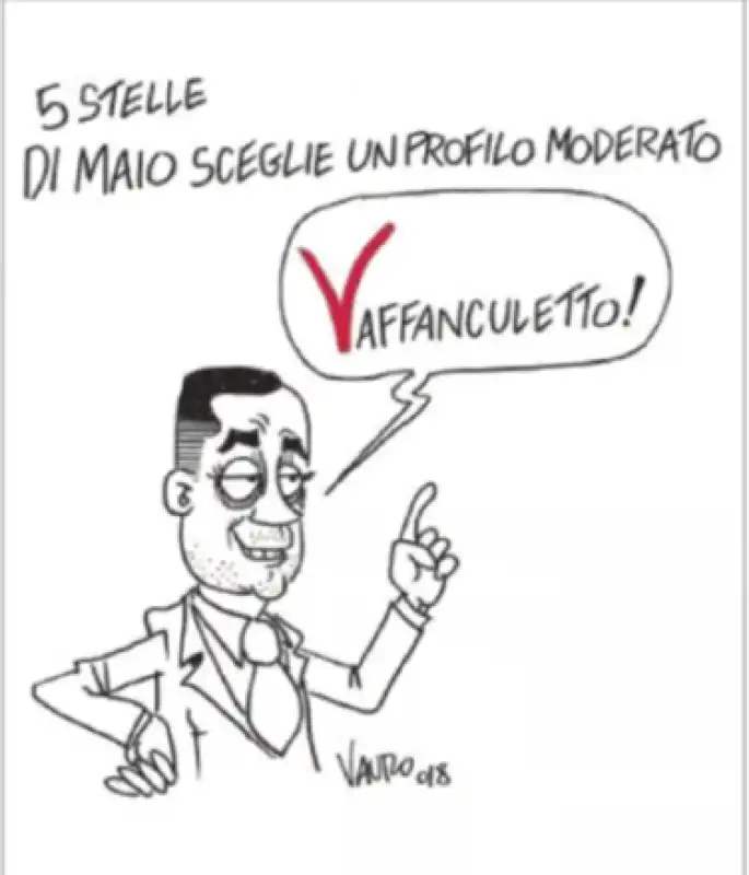 LUIGI DI MAIO E IL PROFILO MODERATO - VIGNETTA DI VAURO