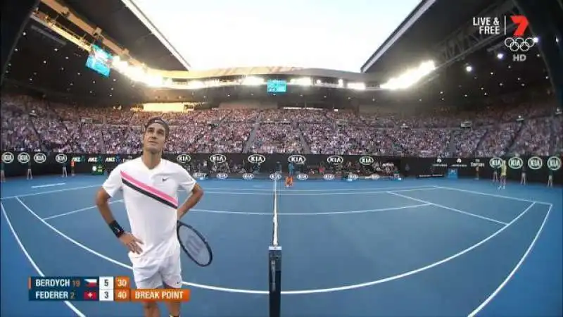 ROGER FEDERER VINCE GLI AUSTRALIAN OPEN 2018