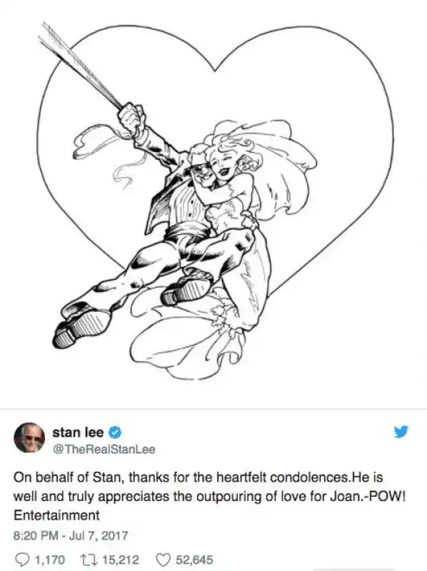 stan lee la dedica a joan