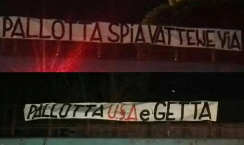 STRISCIONI CONTRO PALLOTTA