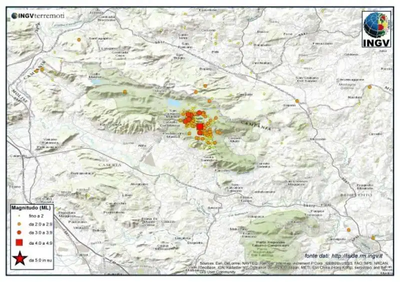 Terremoti - appennino sannio matese 